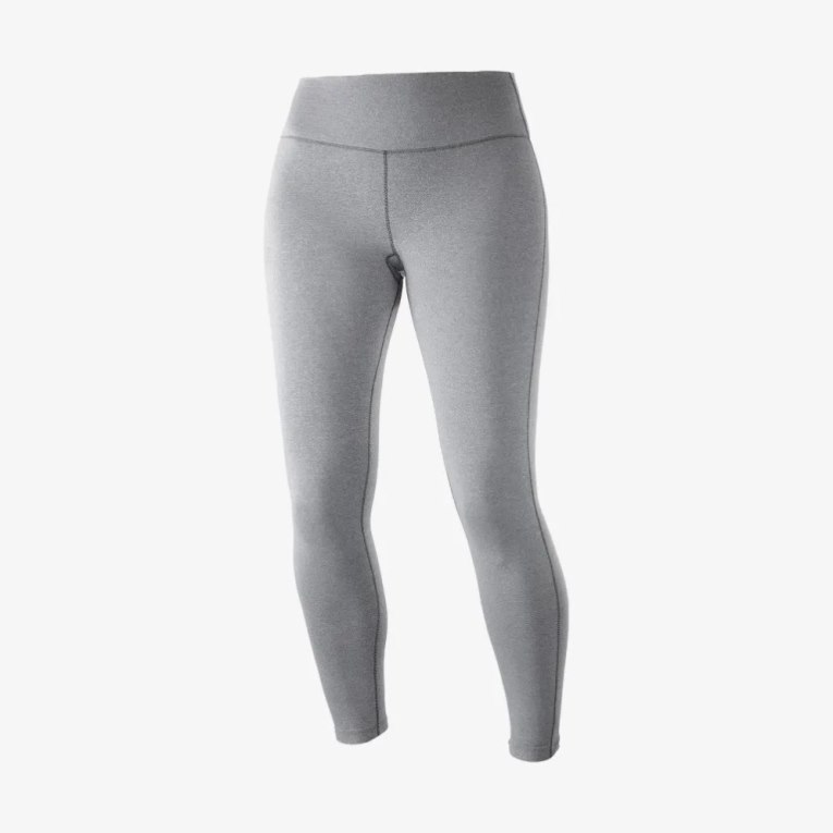 Dámské Běžecké Tighty Salomon Essential Warm Šedé | CZ 75QFTKJ